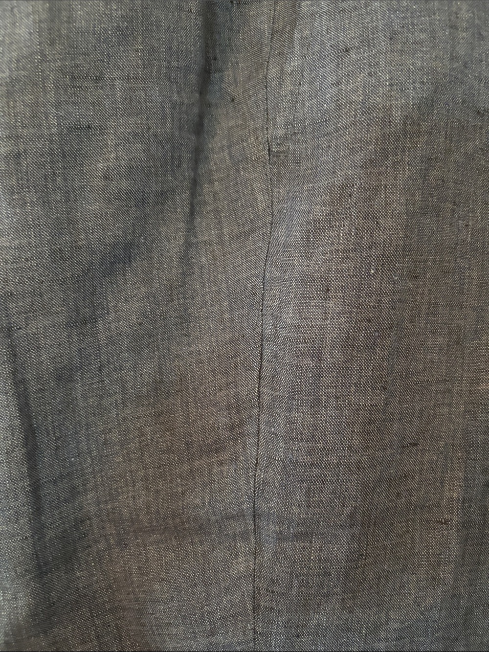 Luciano Barbera Gray Denim-Look Linen Dress Pants - Picture 4 of 5